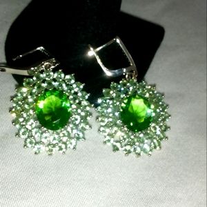 Lovely tsavorite cocktail earrings